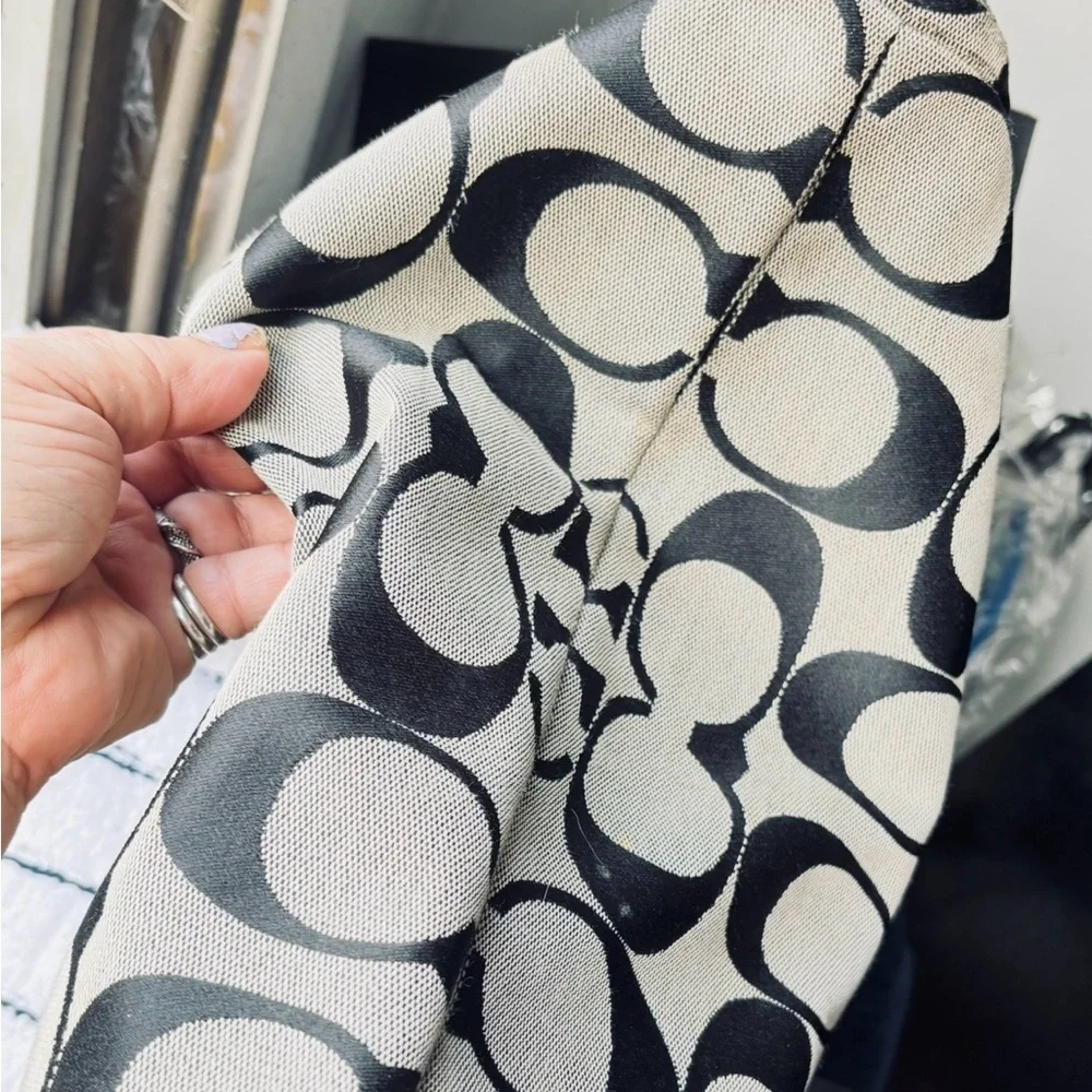 Coach Black and Gray Signature Bag